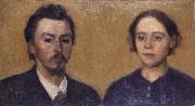 Vilhelm Hammershoi Double Portrait of the Artist and his Wife oil painting